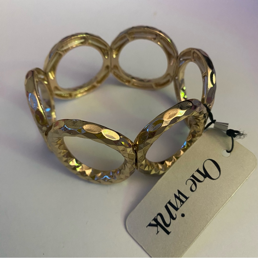 Gold Tone Bracelet By One Wink Nwt